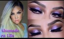 Maquillaje Spot light en  LILA  (productos nuevos) / LiLIAC halo makeup tutorial| auroramakeup