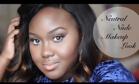 Neutral Nude Makeup Look with 3 Lip Options: Chanel Boateng