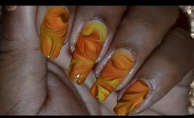 FALL COLORS WATER MARBLE
