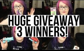 HUGE GIVEAWAY 3 WINNERS FT COLOURPOP,  NYX, SEXY HAIR + MORE! | heysabrinafaith