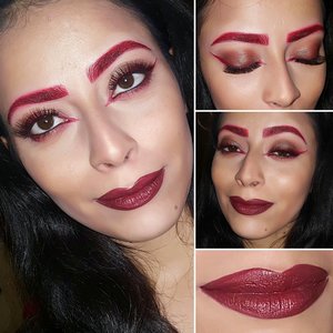 Inspired by one of my fave colors. 
Burgundy brows, lips and liner.
Brown Smokey Eye.
Could be used for Halloween inspiration or even Editorial. 