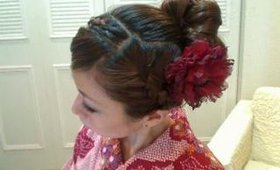 Party　Hair　Updo 編みこみカチューシャでアップスタイル編