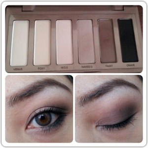 Created this simple look with the Urban Decay Naked Basics Palette using Venus, Naked 2, Faint, and Crave.