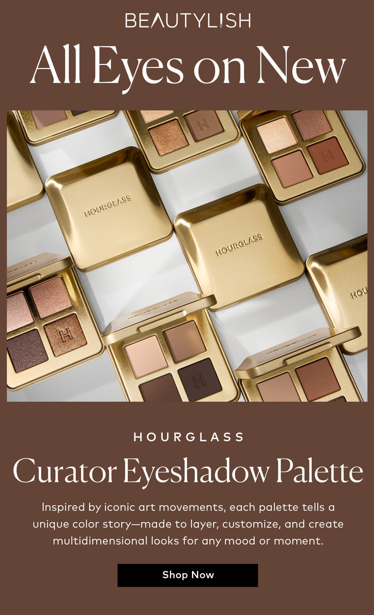 Inspired by iconic art movements, each palette tells a unique color story—made to layer, customize, and create multidimensional looks for any mood or moment. Shop the Hourglass Curator Eyeshadow Palette on Beautylish.com!