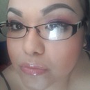 soft pink shadow with pink gloss