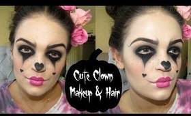 Cute Clown Makeup & Hair