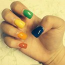 Nails done❤️💛💚💙💜💗