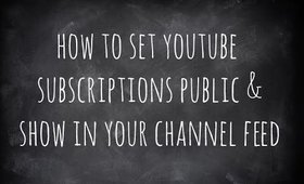 How To Set Your YouTube Subscriptions Public Sept 2014