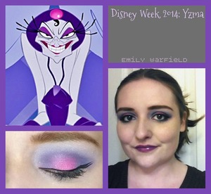 Next in my Disney Week series is Yzma from The Emperor's New Groove! Products not listed: Geek Chic Cosmetics eyeshadows ("Companion Cube," "Far Over the Misty Mountains Cold," "Headmaster," "Naked Wedding," and "Lady of the Golden Wood") and Maybelline Color Elixir liquid lipstick ("Vision in Violet")