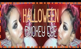 Halloween Smokey Eye Orange Lips Makeup Tutorial