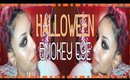Halloween Smokey Eye Orange Lips Makeup Tutorial