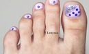 Toe Nail Design for Beginners: Silver Glitter and Polka Dots