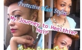 My Journey to Healthier Hair | Protective Hairstyles | Faux bang & Bun