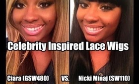Celebrity Inspired Wigs | Ciara (GSW480) VS. Nicki Minaj (SW110) - BestLaceWigs.com