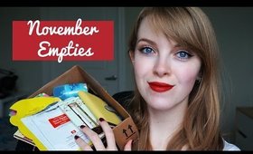 November Empties and Reviews