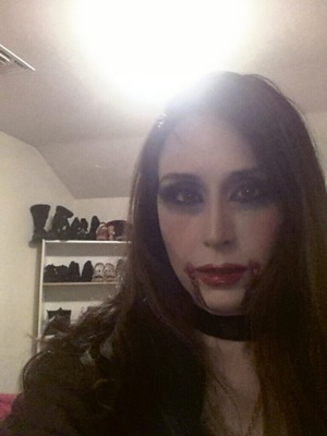 Beginning stages of my Halloween makeup sans wig! 