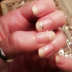 French style paint with pearls & transfers.