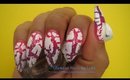 GNbL - White Crackle with Pink & Blue background