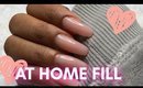 DIY GEL FILL | professional looking nails using #PolyGel | @leiydbeauty