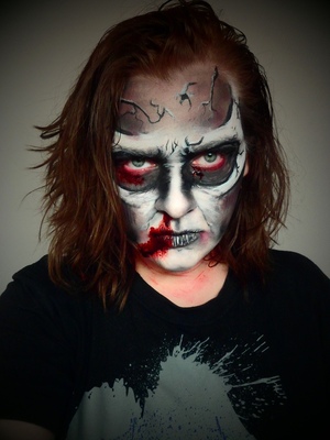 My 2nd makeup for my 2012 Halloween series.
Animated/ Cartoon - Zombie/ Demon/ Skull Makeup
watch the tutorial here:> http://youtu.be/RkQ7rI7NwXQ