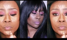 Full face Tutorial Red Eyeshadow Look  (blending) everyday wearable look | Dark Skin |DarbiedayMUA