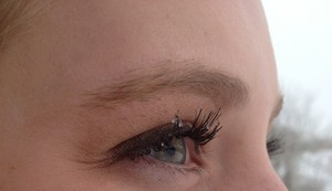 Naked Pallet and Falsies mascara created this look for the falling snow!