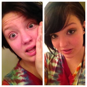 Before makeup (*gasp*) after makeup. No filter! 