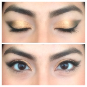 Light Orange & Black eyeshadows.