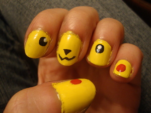 Pika Pika! (Please ignore the messy edges :)       (thanks to Cutepolish on Youtube for passing on the idea) 