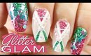 Glitter Glam Nail Art Tutorial ft. CraftStash // Freehand Nail Art at Home