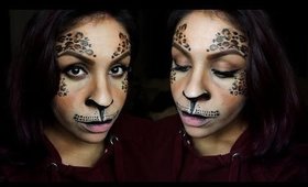 SIMPLE Kitty / Leopard Makeup Transformation Tutorial | Halloween | TheRaviOsahn