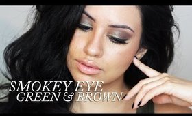 GRWM Green & Brown Smokey Eye