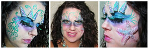 I love this look i did for makeup forevers contest 

it reminds me of a mermaid/ sea creature 