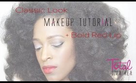 Classic Look for Date Night + Bold Red Lip (Quick Hair) l TotalDivaRea