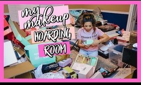 MY MAKEUP HOARDING ROOM | HUGE DECLUTTER