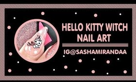 Hello Kitty Witch Nail Art 🎀