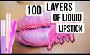 100 LAYERS OF LIQUID LIPSTICK + [OPEN] GIVEAWAY | Jessica Chanell