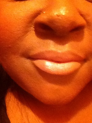 Lips: Prep +Prime Lip Primer by MAC, CoverGirl Lip perfection Lipstick in 255 Delish, over it is Taupe by MAC. 