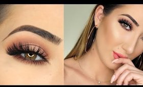 Warm Brown Halo Smokey Eye Makeup Tutorial