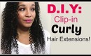 How to Make Clip in Curly Hair Extensions!