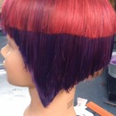 purple and red hair 
