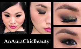 Shop M.A.C, Cook M.A.C; Vera/Dark Black-Gold Eyes, Metallic Fuchsia Lips