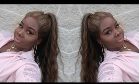 ♡ Full Lace High PonyTail + Ash Blonde COLOR  D.I.Y ft. YOLISSA HAIR