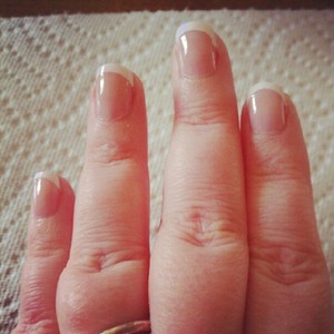 trying out the  essence studio nails  better than gel nails  french manicure tips   