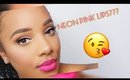 Neon Pink Lipstick | MAC Retro Matte | leiydbeauty