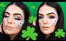 St Patrick's Day Rainbow Cut Crease Makeup Tutorial