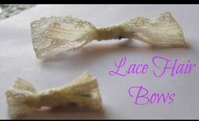 DIY Lace Hair Bow [No Sew]