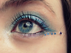 A close-up of my mermaid inspired makeup.