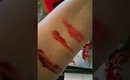 Swatch test of thick fake blood