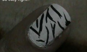 Zebra-nail designs-Easy Nail Design For Beginners- Nail art for beginners to do at home